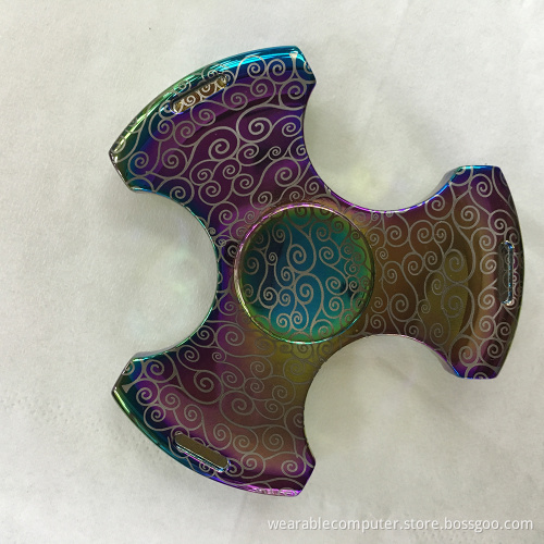 Tornado fidget hand spinner tri spinner triangle spinning top toys rainbow metal fidget spinner antistress finger gyro